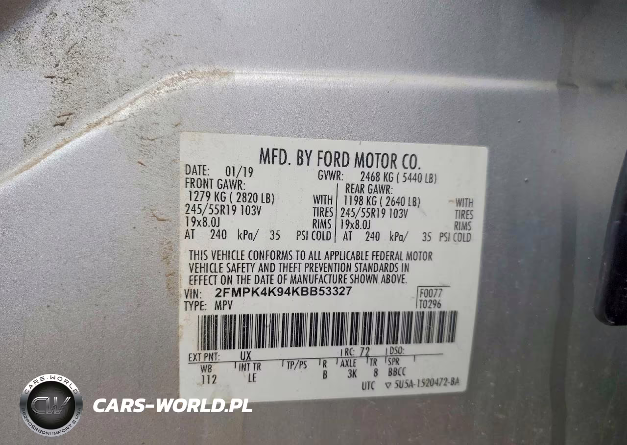 2019 Ford Edge Titanium VIN:2FMPK4K94KBB53327 - 13