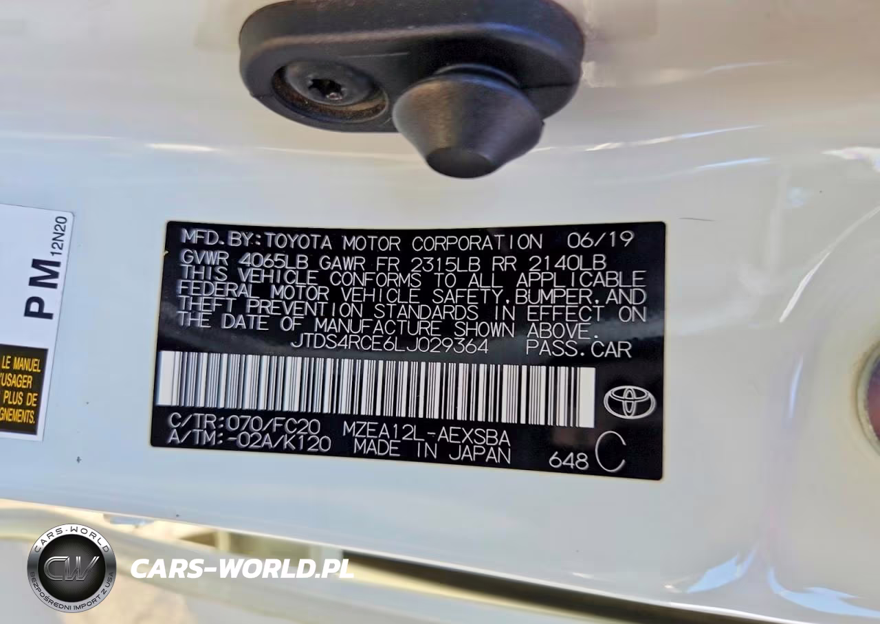 2020 Toyota Corolla Se VIN:JTDS4RCE6LJ029364 - 12