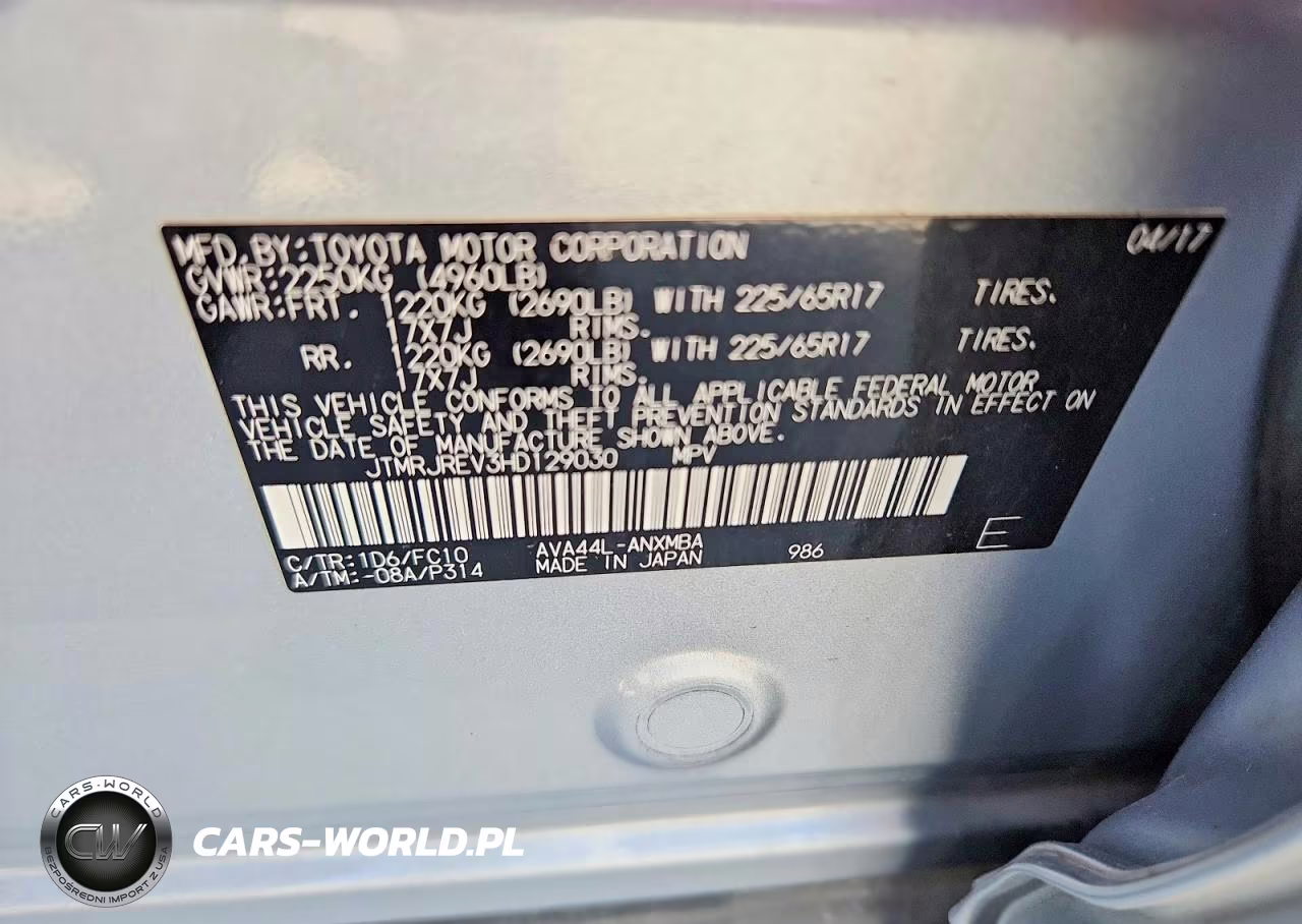 2017 Toyota Rav4 Hybrid Xle VIN:JTMRJREV3HD129030 - 13