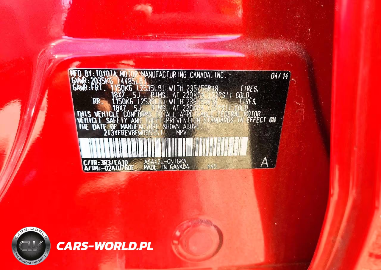 2014 Toyota Rav4 Limited VIN:2T3YFREV8EW095551 - 13