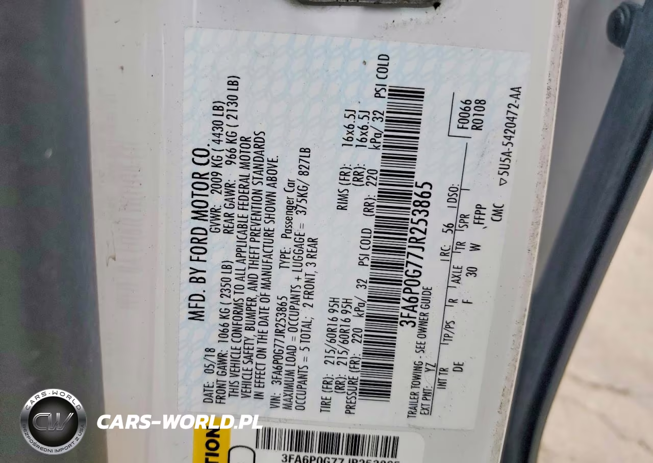 2018 Ford Fusion S VIN:3FA6P0G77JR253865 - 12