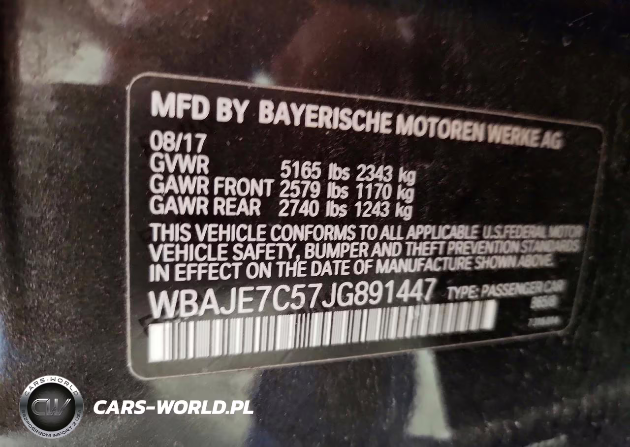 2018 BMW 540 Xi VIN:WBAJE7C57JG891447 - 12