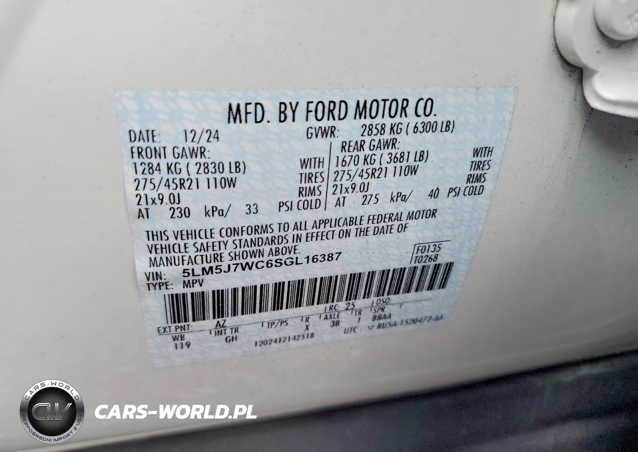 2025 Lincoln Aviator Reserve VIN:5LM5J7WC6SGL16387 - 14