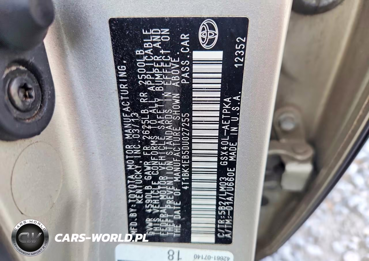 2013 Toyota Avalon Limited VIN:4T1BK1EB5DU027255 - 12