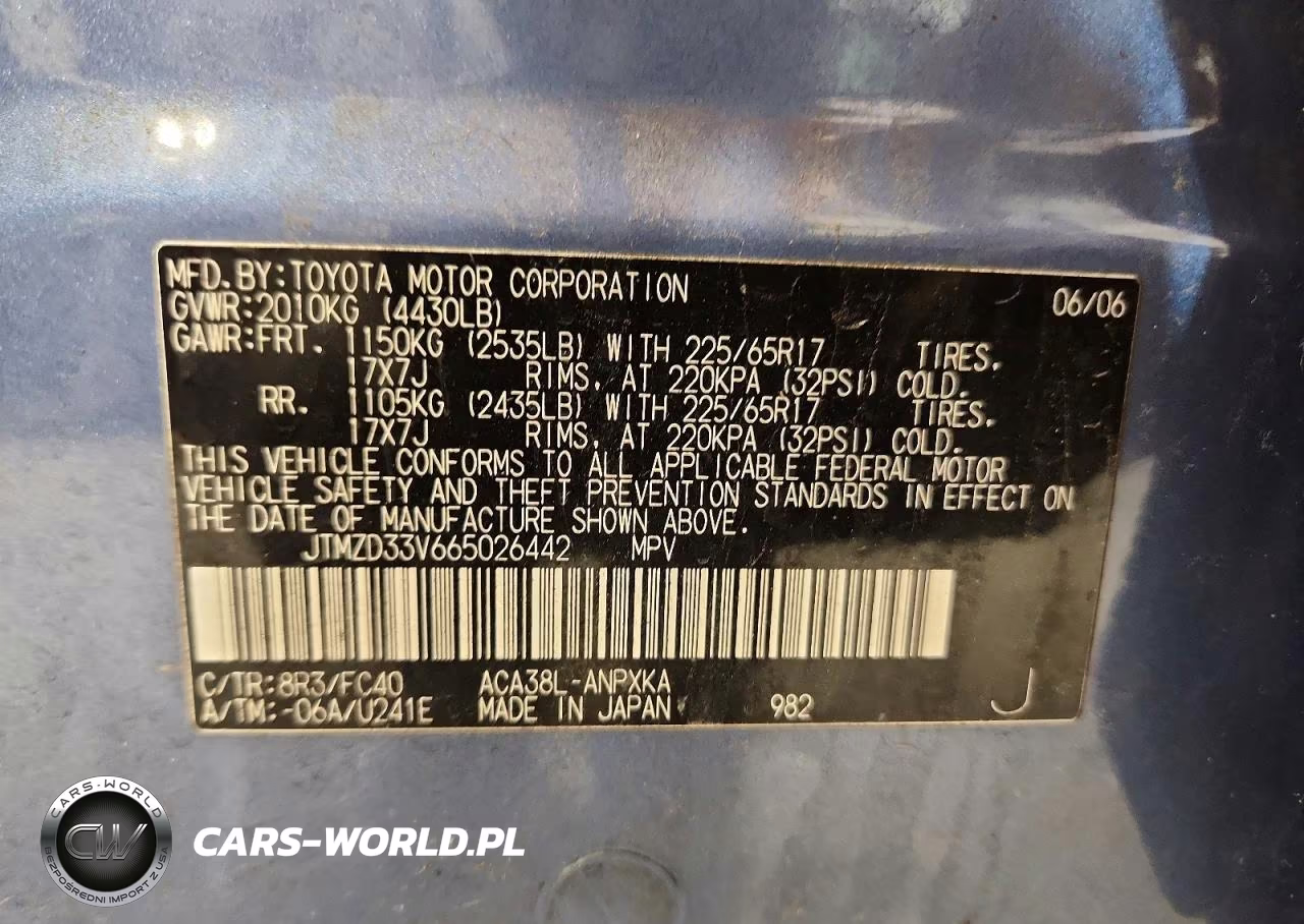 2006 Toyota Rav4 Base VIN:JTMZD33V665026442 - 13