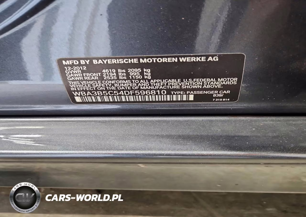 2013 BMW 328 Xi Sulev VIN:WBA3B5C54DF596810 - 12