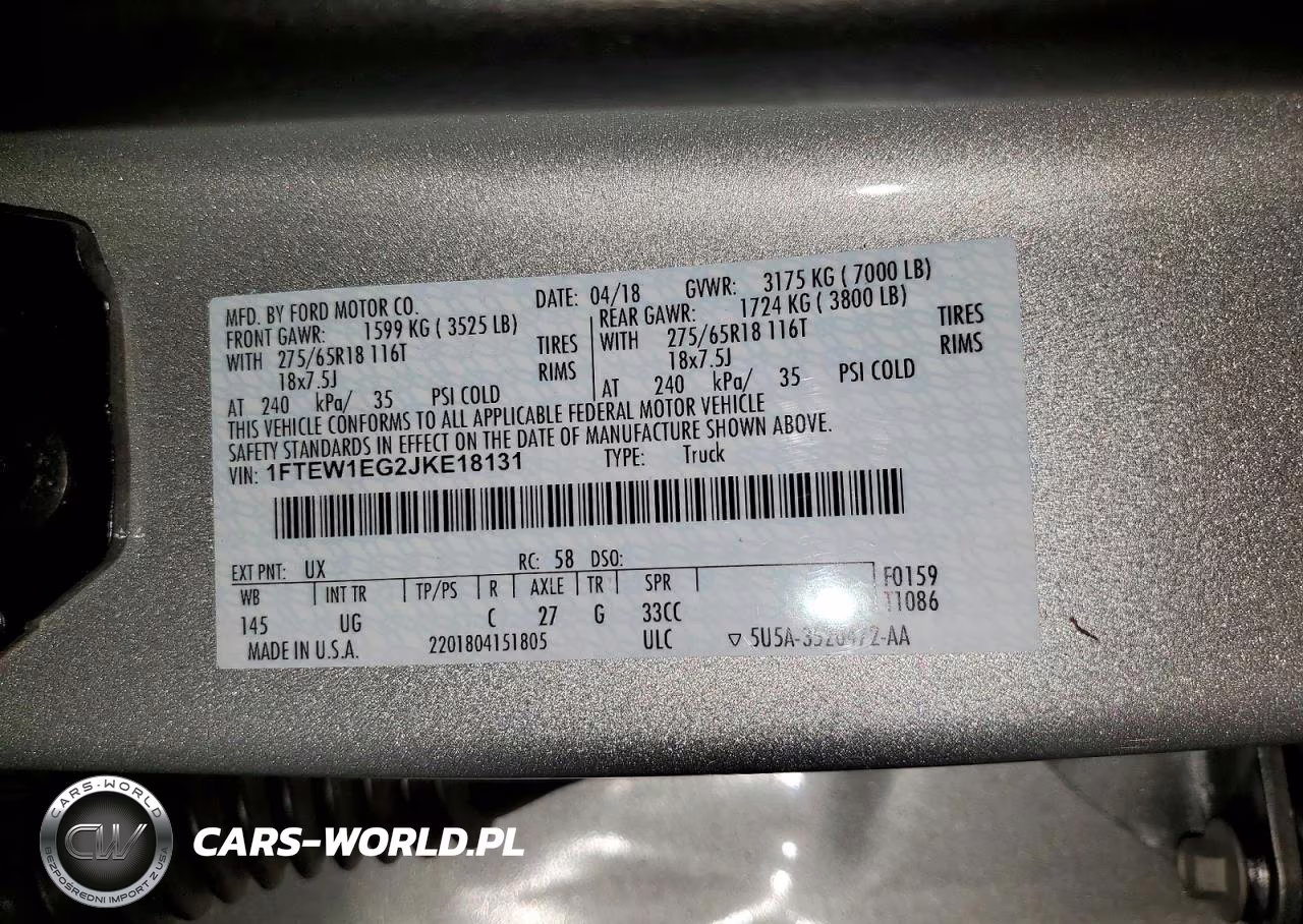 2018 Ford F150 Supercrew VIN:1FTEW1EG2JKE18131 - 12