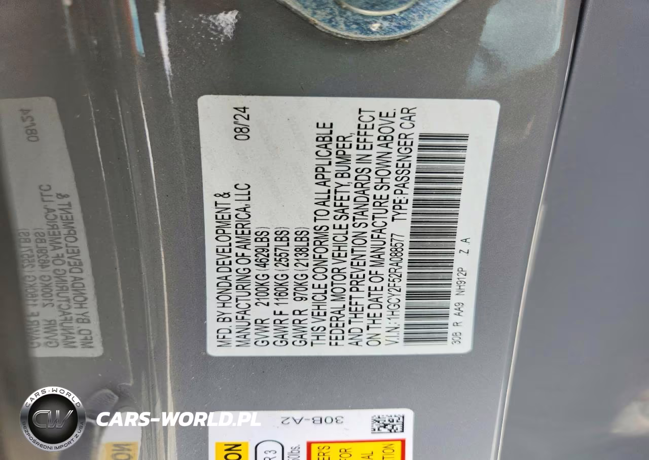 2024 Honda Accord Hybrid Sport VIN:1HGCY2F52RA088577 - 12