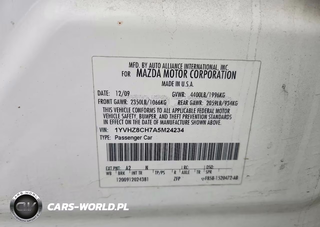 2010 Mazda 6 I VIN:1YVHZ8CH7A5M24234 - 12