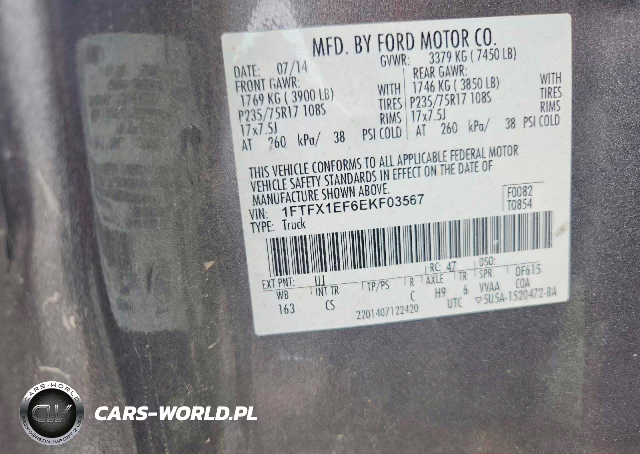 2014 Kia Ford F150 VIN:1FTFX1EF6EKF03567 - 13