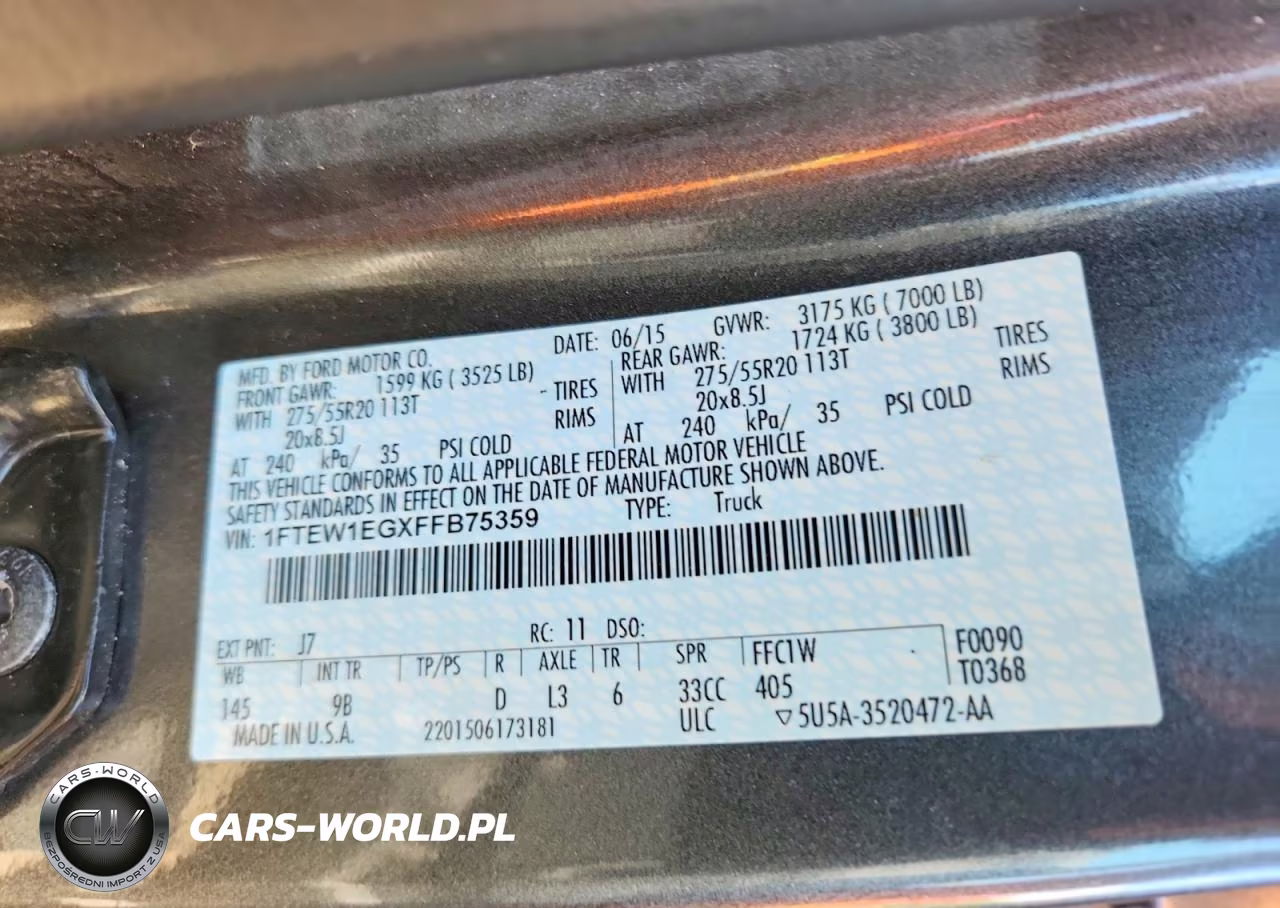 2015 Ford F150 Supercrew VIN:1FTEW1EGXFFB75359 - 12