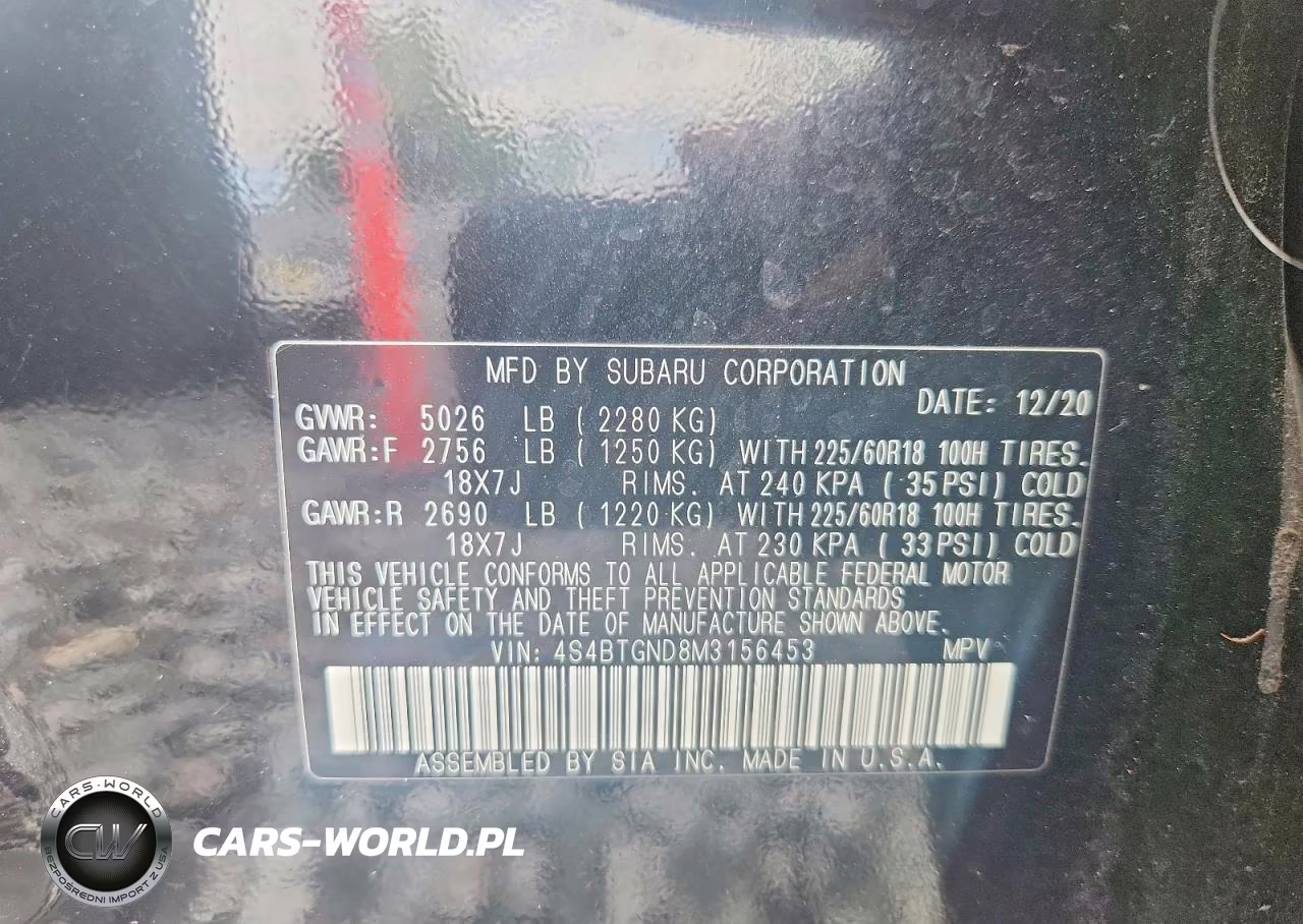 2021 Subaru Outback Limited Xt VIN:4S4BTGND8M3156453 - 13