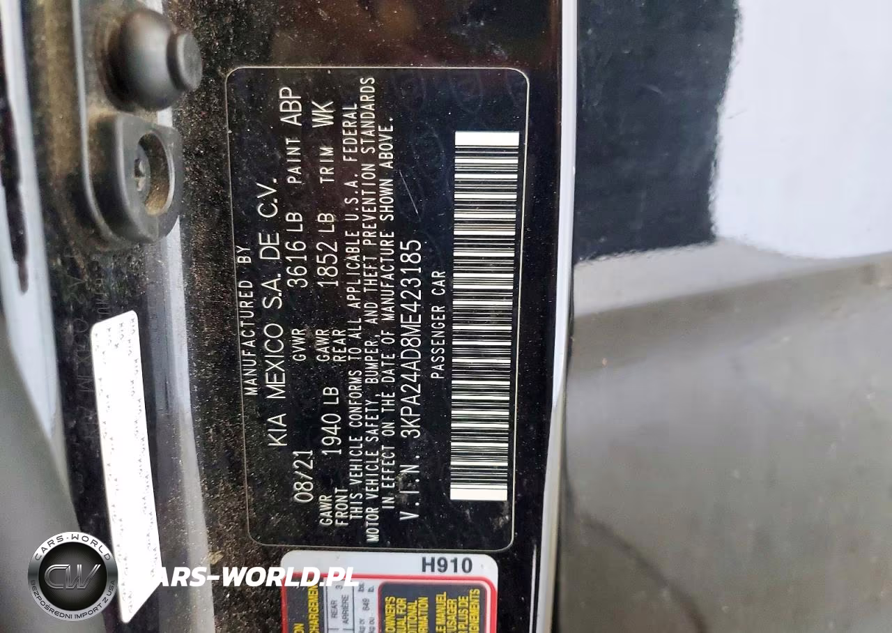 2021 Kia Rio Lx VIN:3KPA24AD8ME423185 - 13