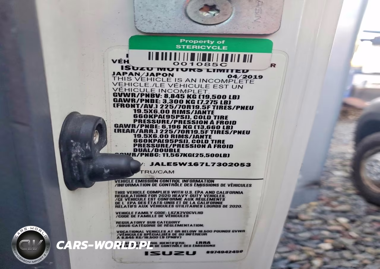 2020 Isuzu Nrr Box Truck VIN:JALE5W167L7302053 - 13