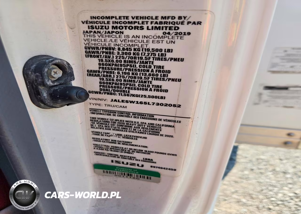 2020 Isuzu Nrr Box Truck VIN:JALE5W165L7302052 - 13