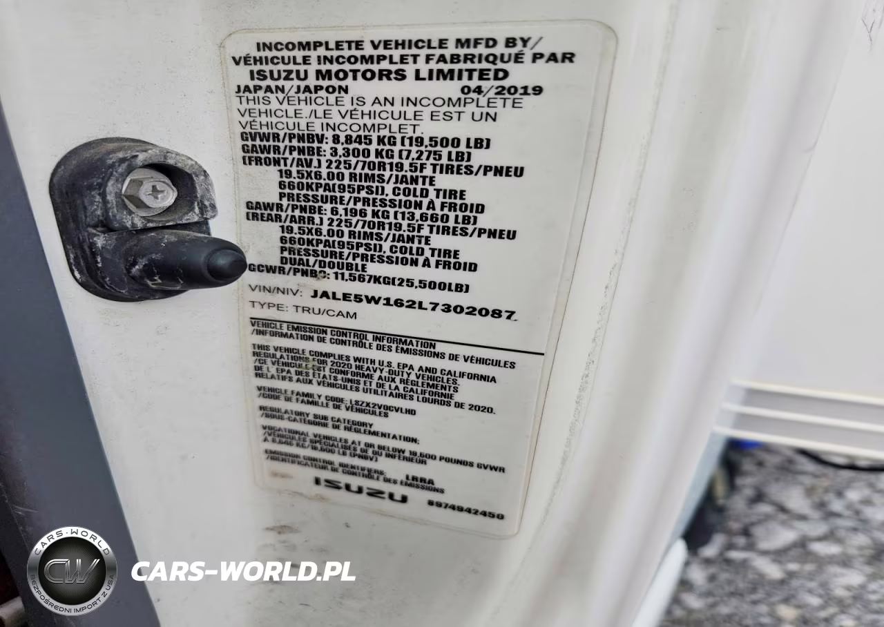 2020 Isuzu Nrr Box Truck VIN:JALE5W162L7302087 - 13