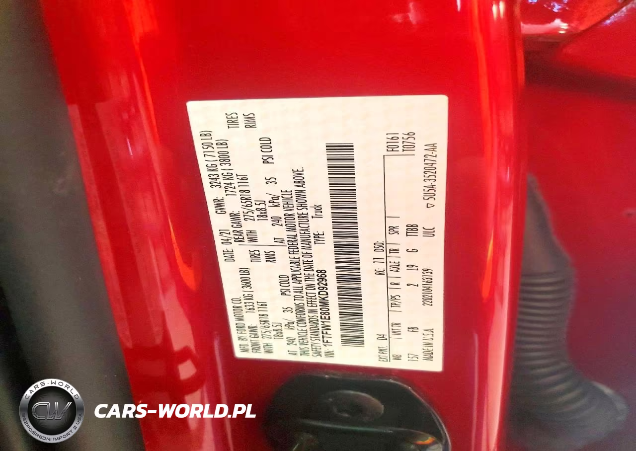 2021 Ford F150 Supercrew VIN:1FTFW1E80MKD92968 - 12