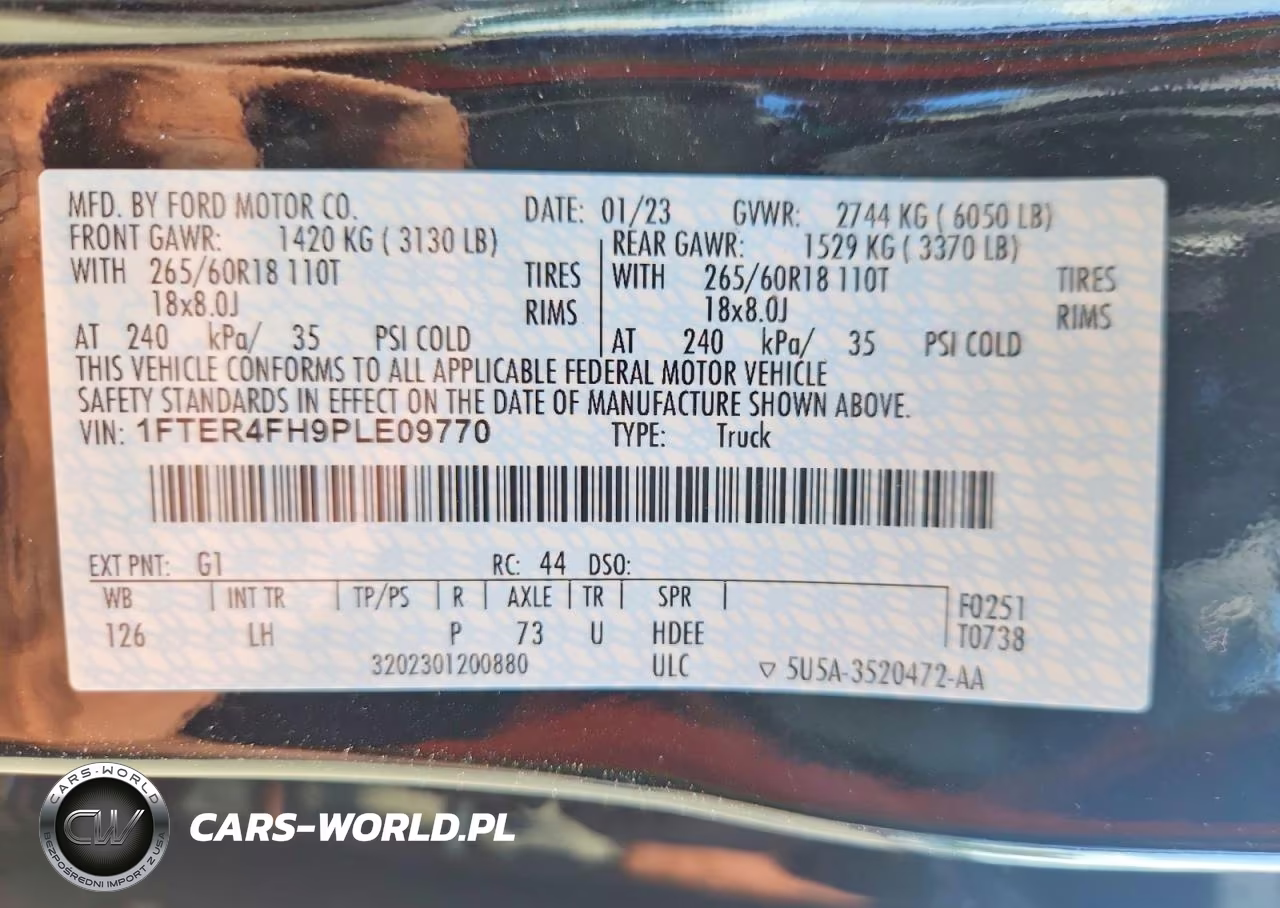 2023 Ford Ranger Xl VIN:1FTER4FH9PLE09770 - 12