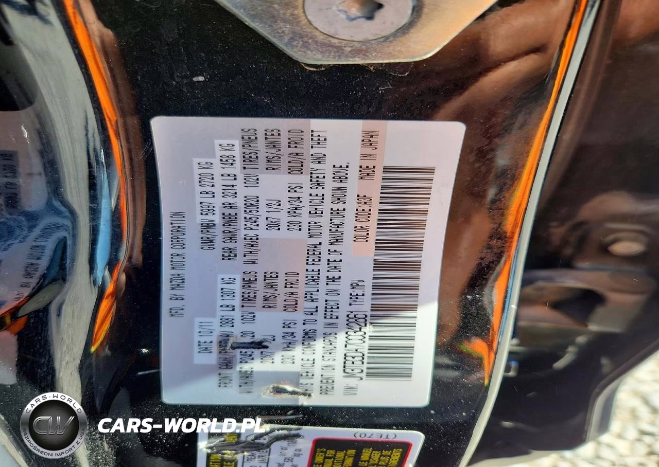 2012 Mazda Cx-9 VIN:JM3TB3DA7C0342861 - 12