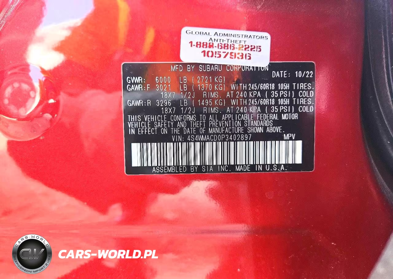 2023 Subaru Ascent Premium VIN:4S4WMACD0P3402897 - 13