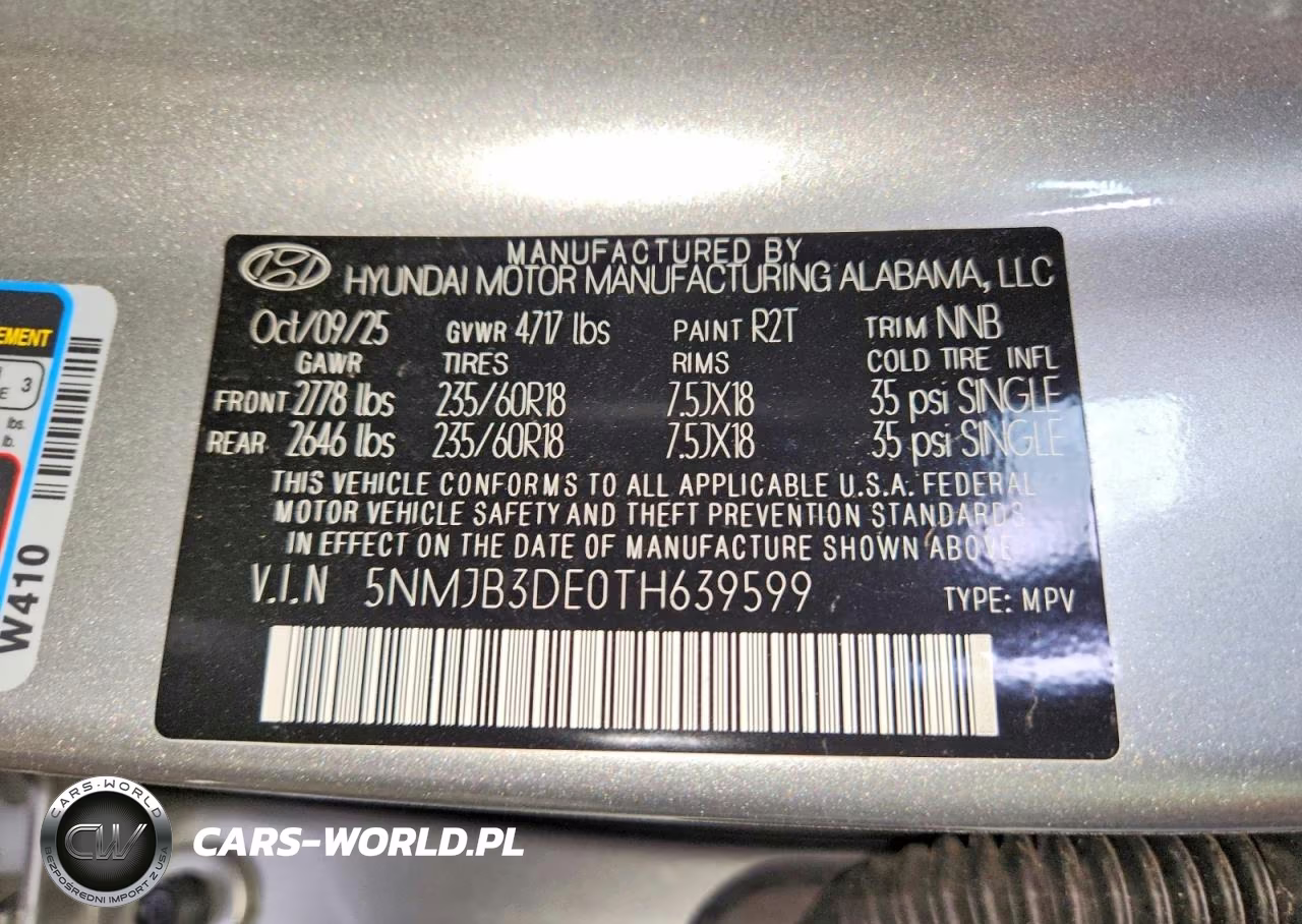2026 Hyundai Tucson Sel VIN:5NMJB3DE0TH639599 - 14