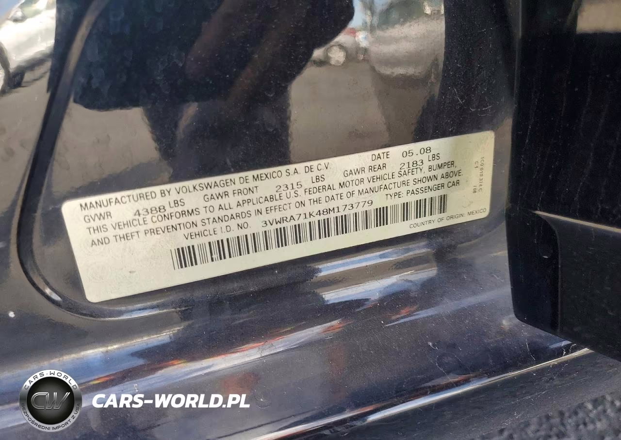 2008 Volkswagen Jetta Wolfsburg VIN:3VWRA71K48M173779 - 12
