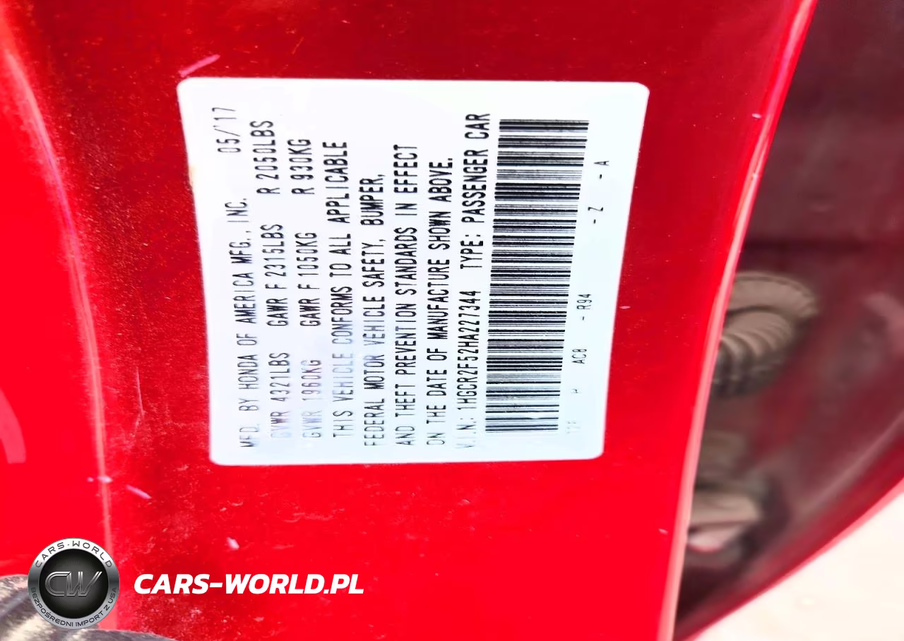 2017 Honda Accord Sport VIN:1HGCR2F52HA227344 - 12