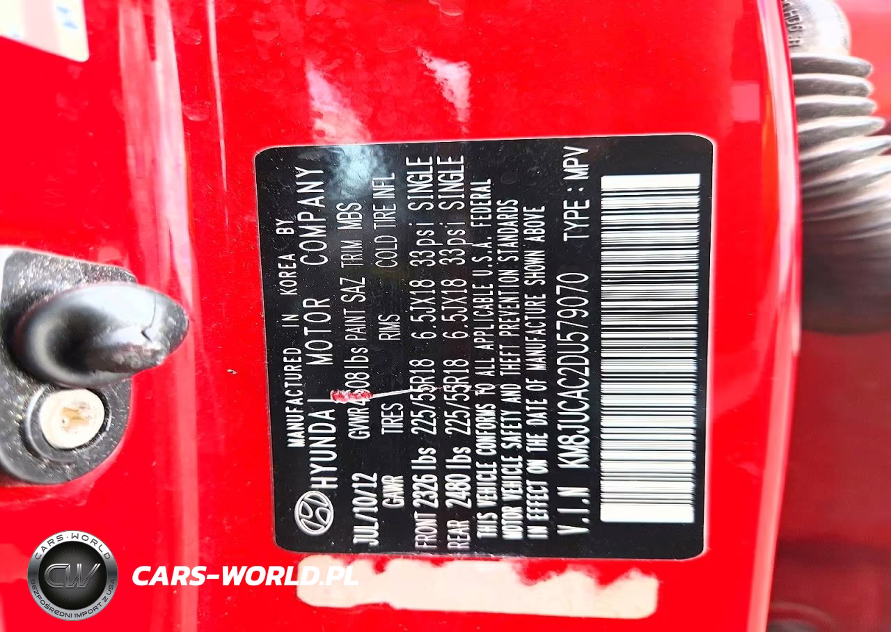 2013 Hyundai Tucson Limited VIN:KM8JUCAC2DU579070 - 13