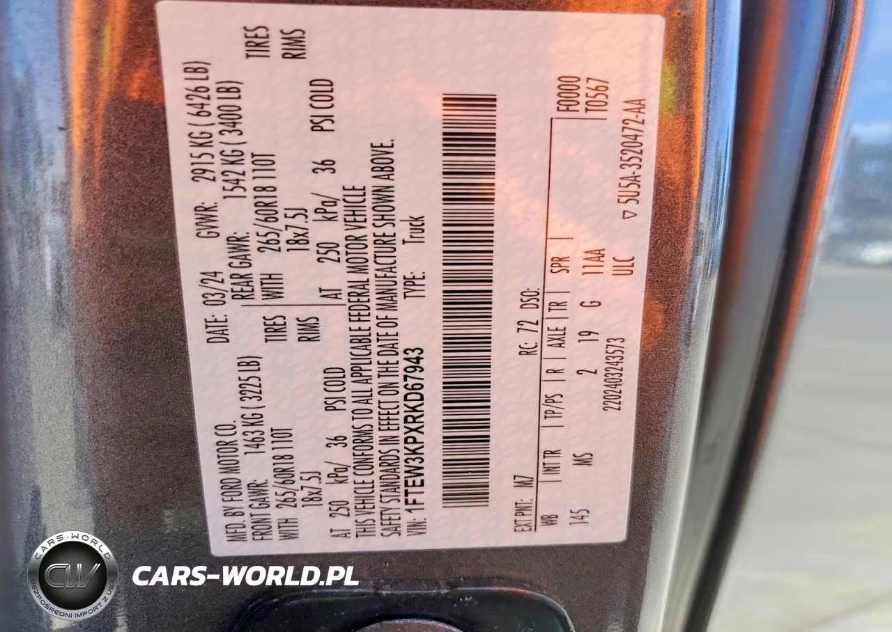 2024 Ford F150 Xlt VIN:1FTEW3KPXRKD67943 - 12