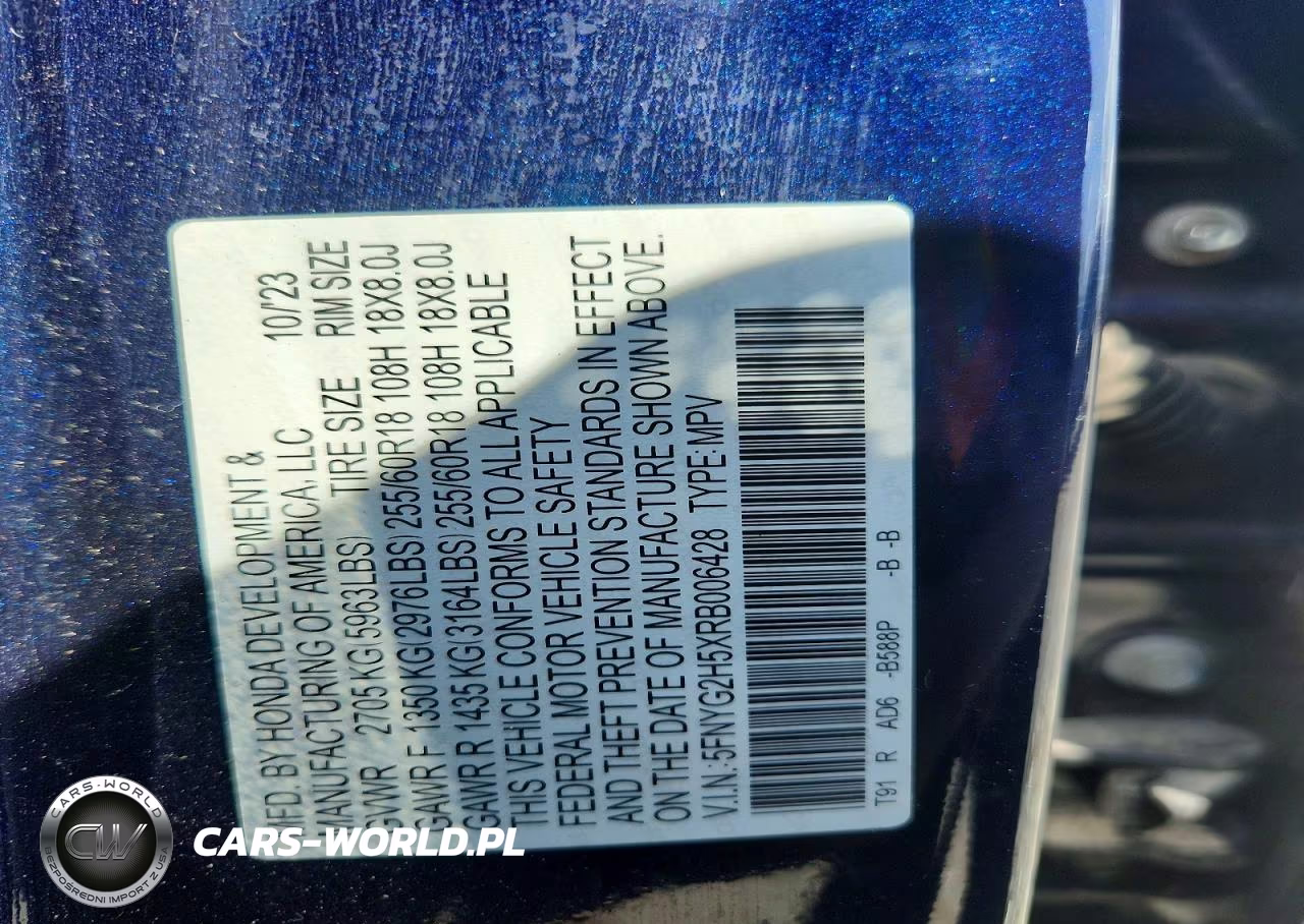 2024 Honda Pilot Exl VIN:5FNYG2H5XRB006428 - 13