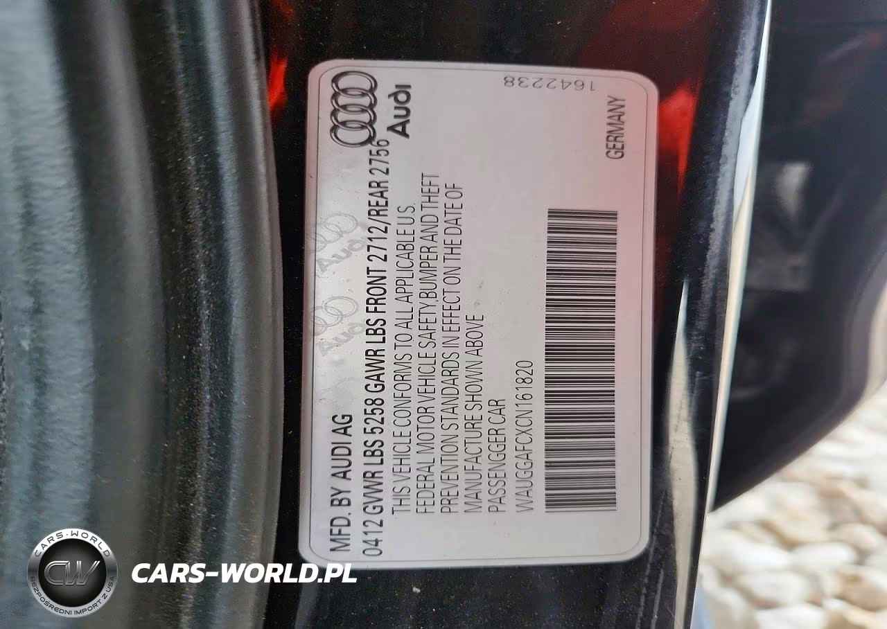 2012 Audi A6 Premium Plus VIN:WAUGGAFCXCN161820 - 12