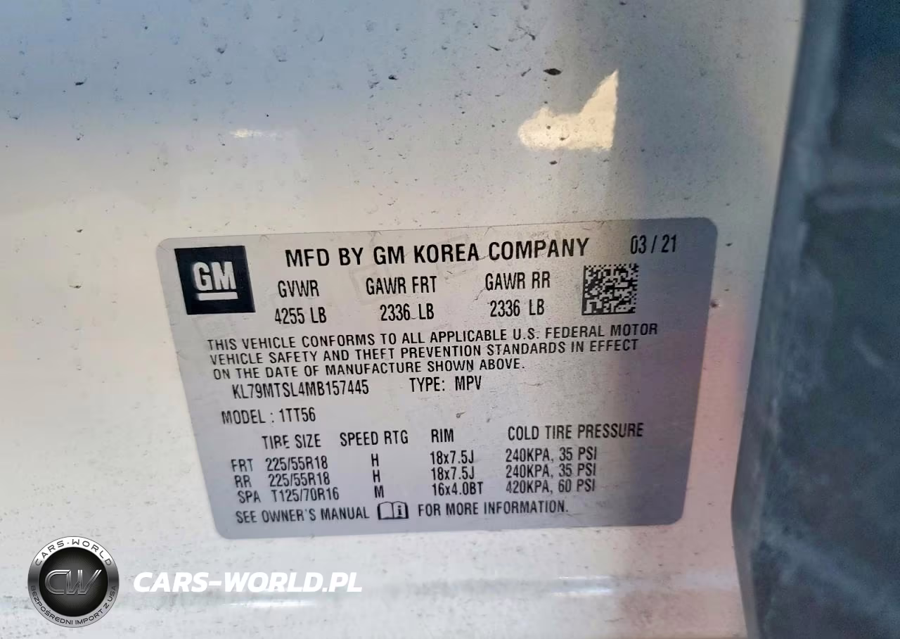 2021 Chevrolet Trailblazer Rs VIN:KL79MTSL4MB157445 - 12