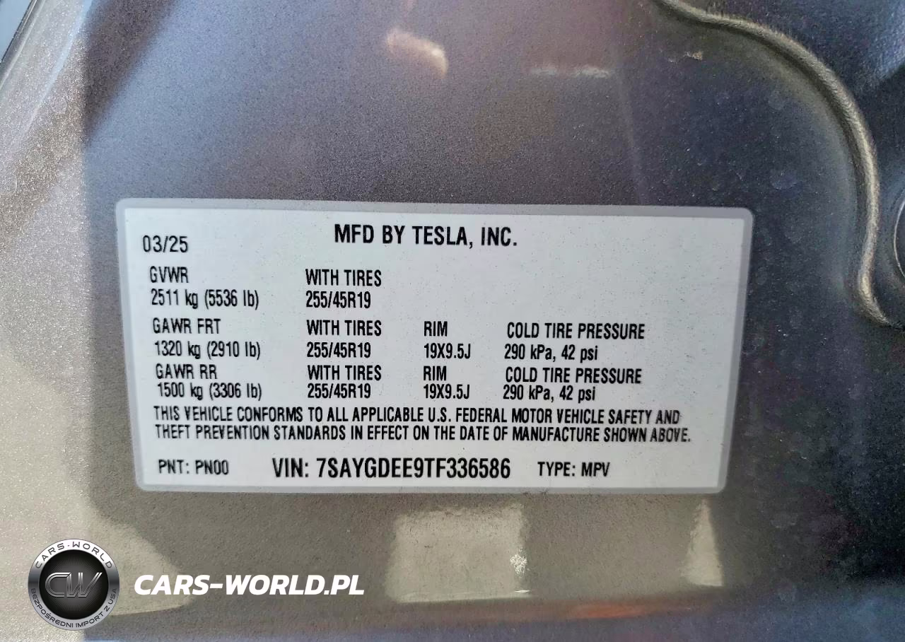 2026 Tesla Model Y VIN:7SAYGDEE9TF336586 - 12