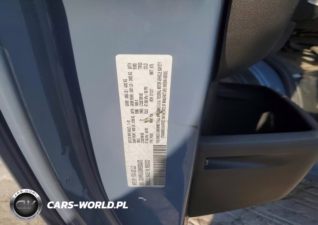2021 Ram Promaster 3500 3500 High VIN:3C6MRVJG9ME563472 - 13