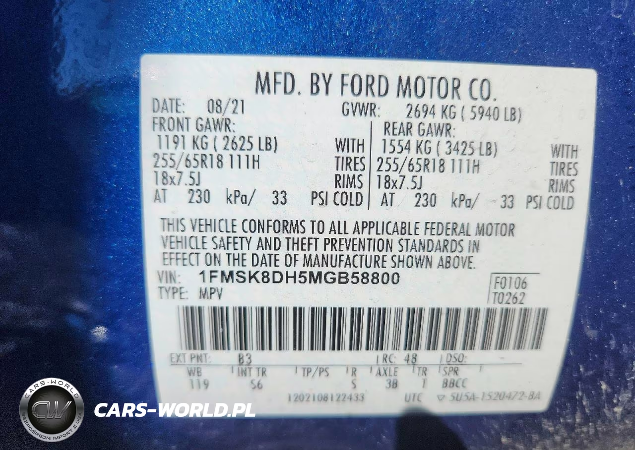 2021 Ford Explorer Xlt VIN:1FMSK8DH5MGB58800 - 14