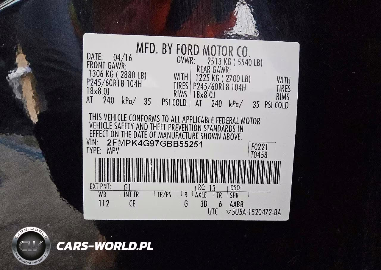 2016 Ford Edge Se VIN:2FMPK4G97GBB55251 - 13