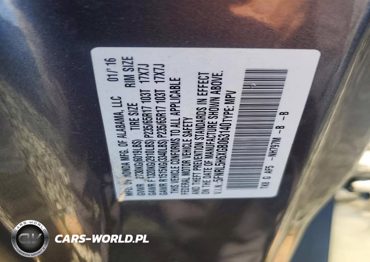 2016 Honda Odyssey Exl VIN:5FNRL5H6XGB063140 - 13