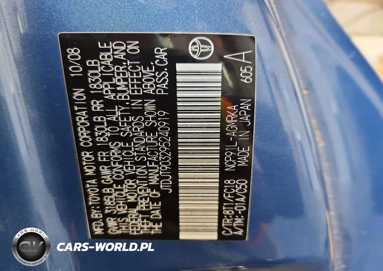2009 Toyota Yaris Base VIN:JTDJT903295240919 - 12