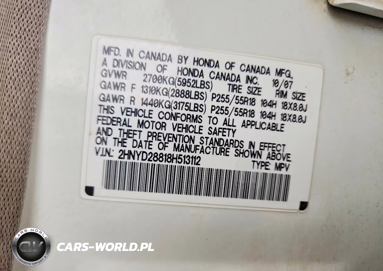 2008 Acura Mdx Sport VIN:2HNYD28818H513112 - 13