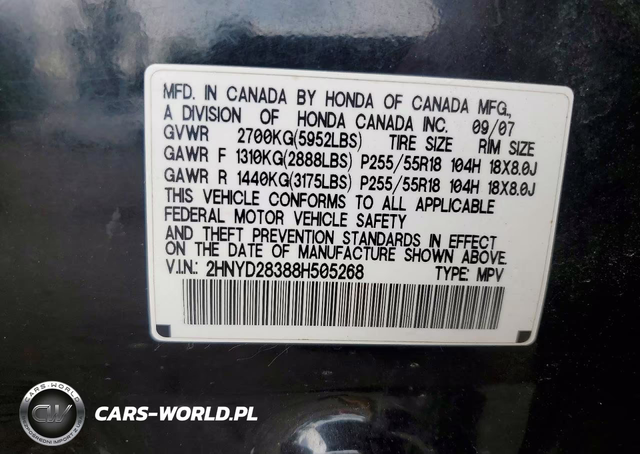 2008 Acura Mdx Technology VIN:2HNYD28388H505268 - 13
