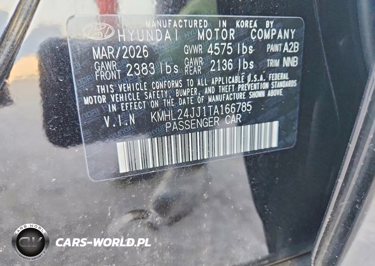 2026 Hyundai Sonata Hybrid Blue VIN:KMHL24JJ1TA166785 - 12