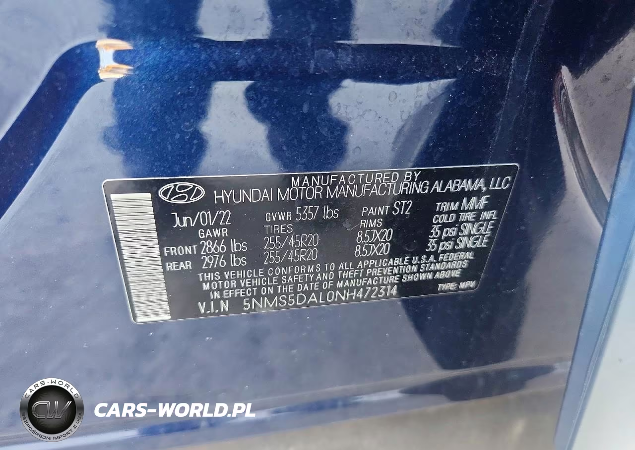 2022 Hyundai Santa Fe Calligraphy VIN:5NMS5DAL0NH472314 - 13