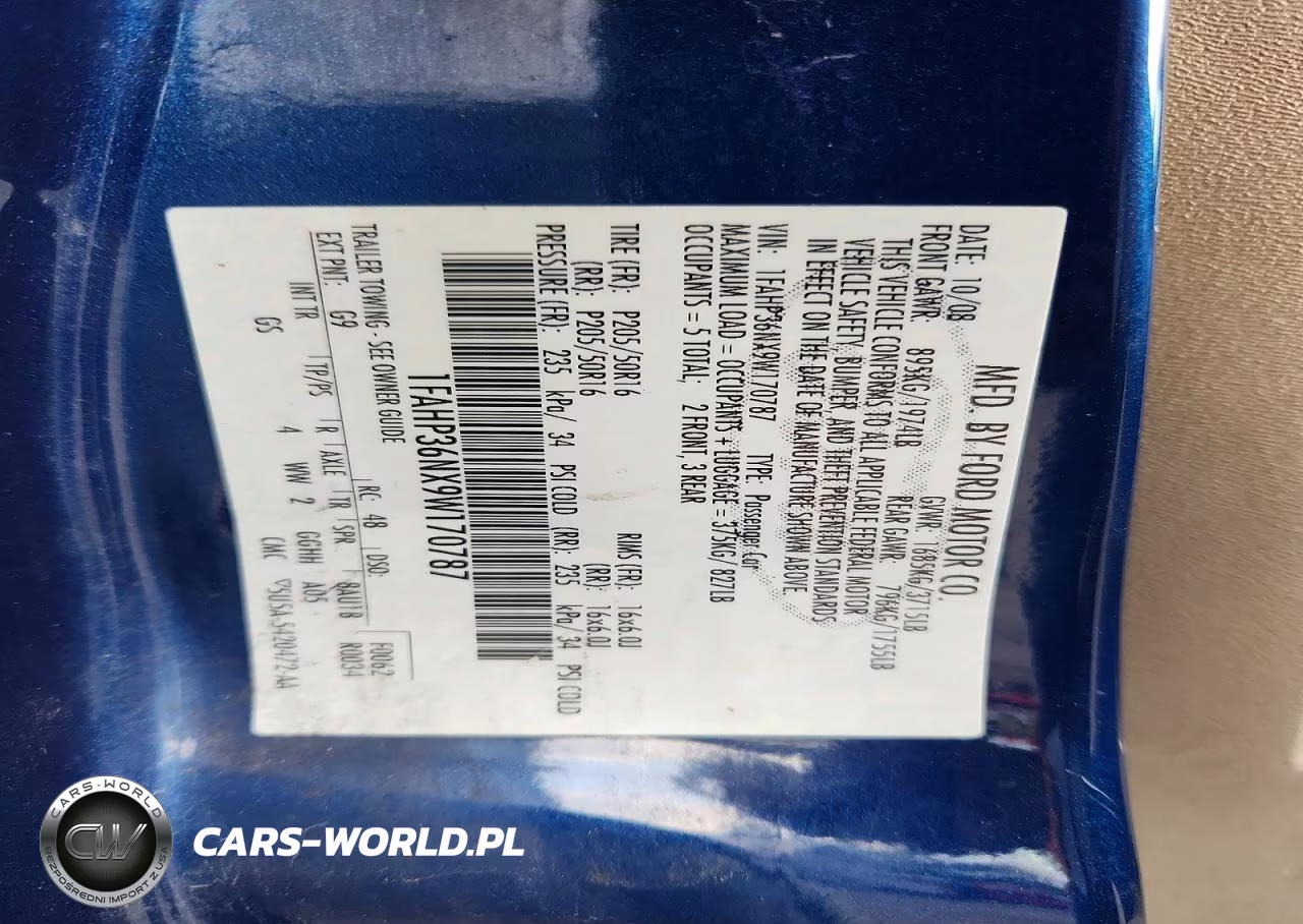 2009 Ford Focus Ses VIN:1FAHP36NX9W170787 - 12