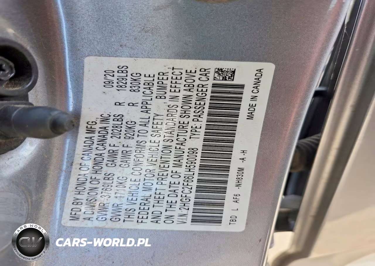 2020 Honda Civic Lx VIN:2HGFC2F66LH590098 - 12