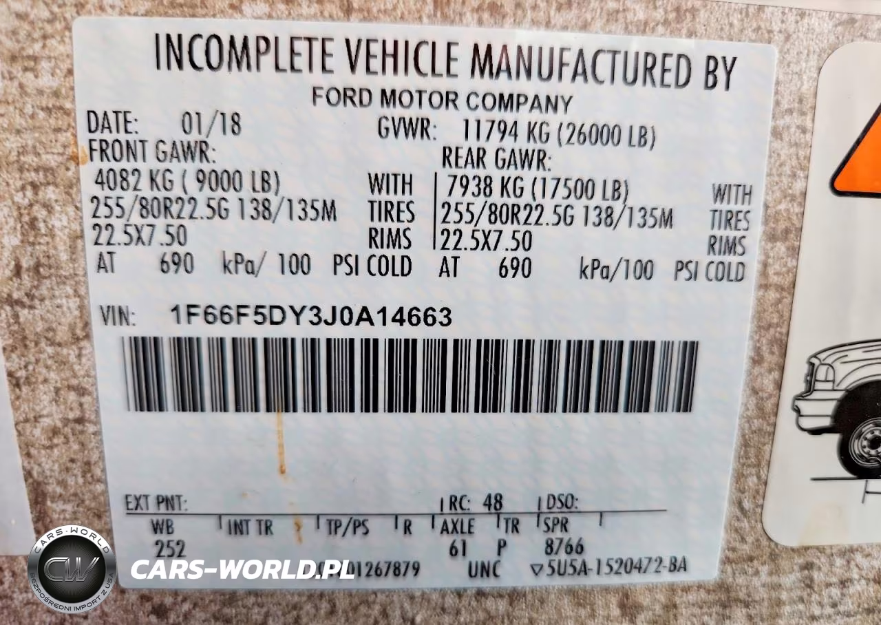 2018 Ford F53 VIN:1F66F5DY3J0A14663 - 10
