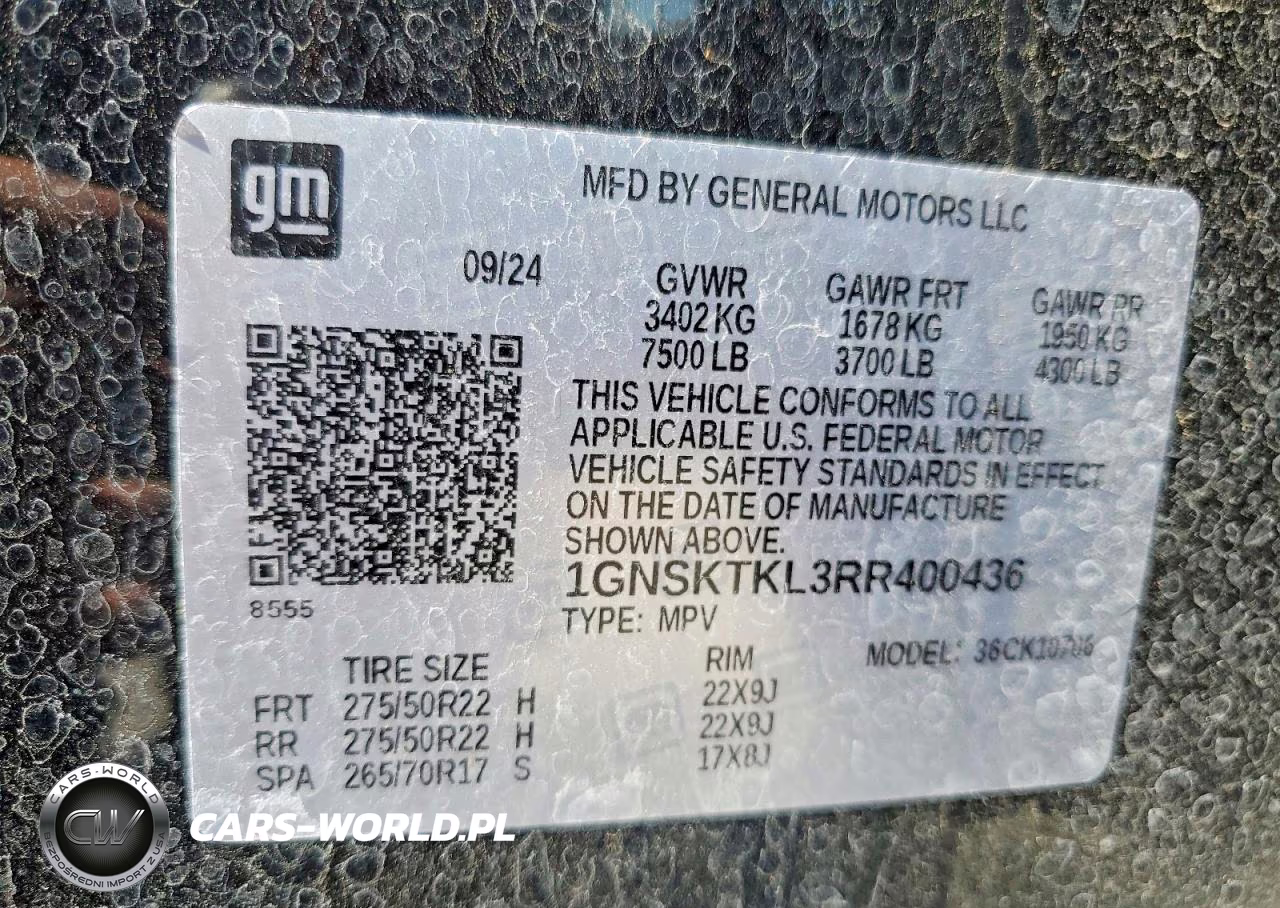 2024 Chevrolet Tahoe K1500 High Country VIN:1GNSKTKL3RR400436 - 14