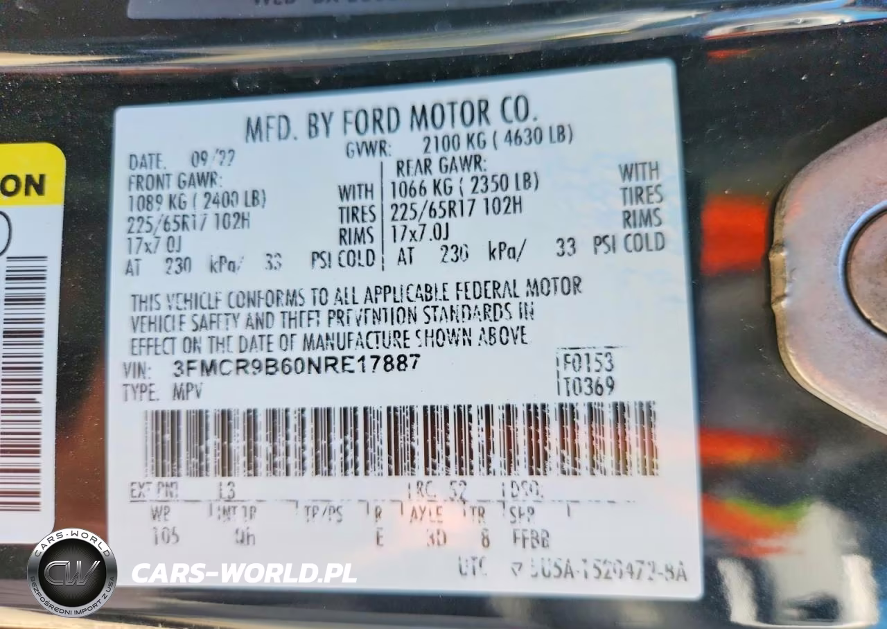 2022 Ford Bronco Sport Big Bend VIN:3FMCR9B60NRE17887 - 13