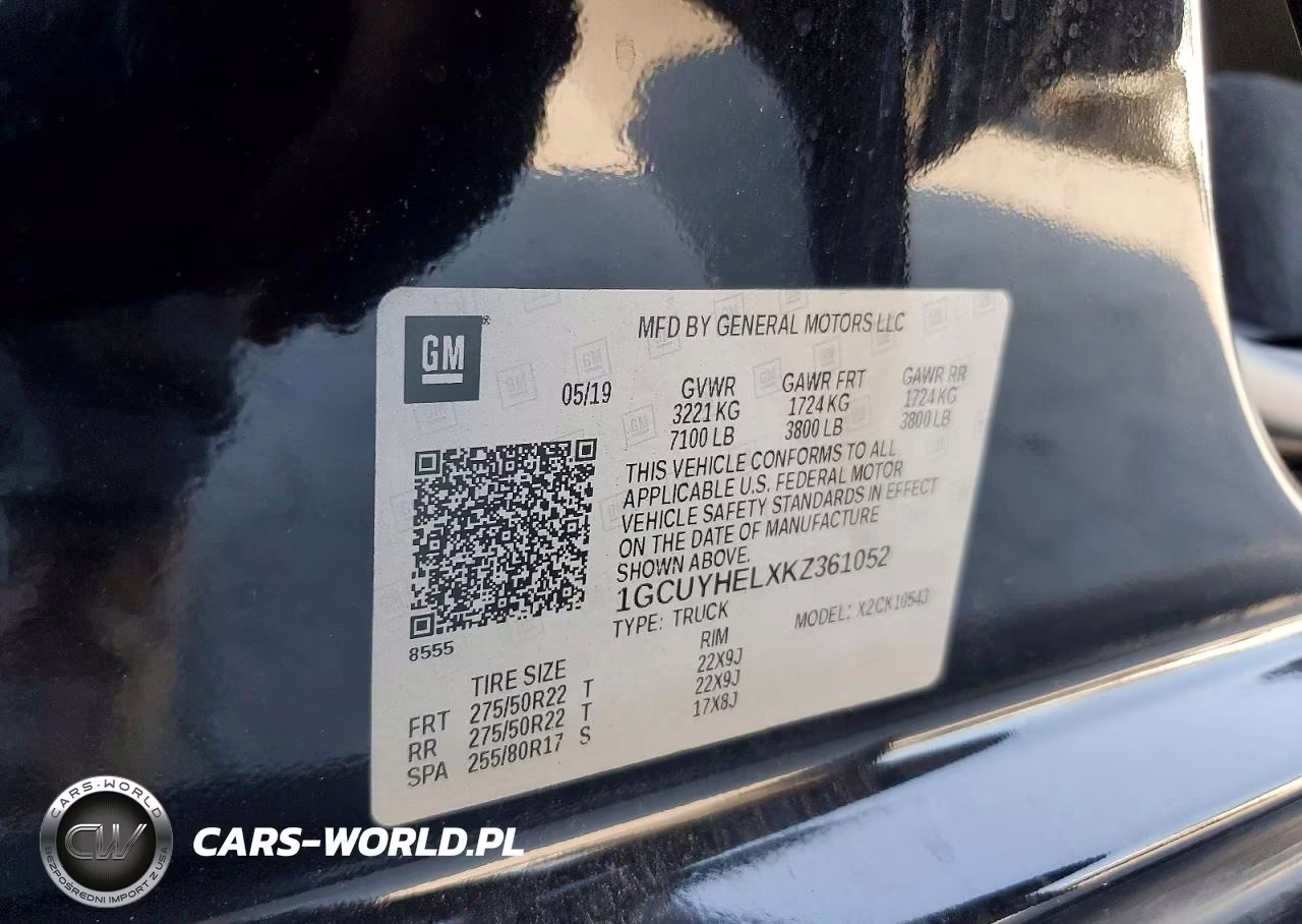 2019 Chevrolet Silverado K1500 High Country VIN:1GCUYHELXKZ361052 - 12