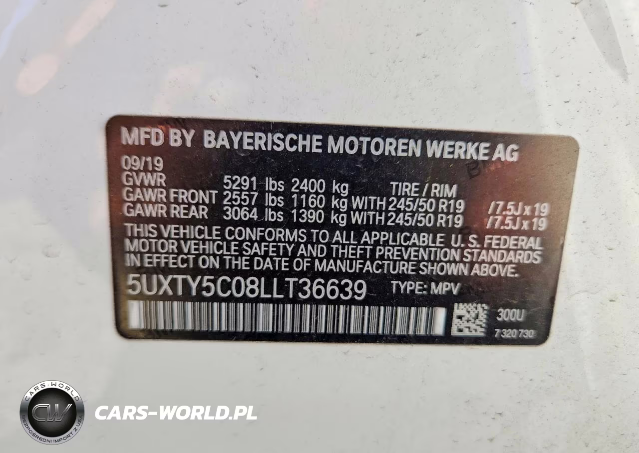 2020 BMW X3 xDrive30I VIN:5UXTY5C08LLT36639 - 14