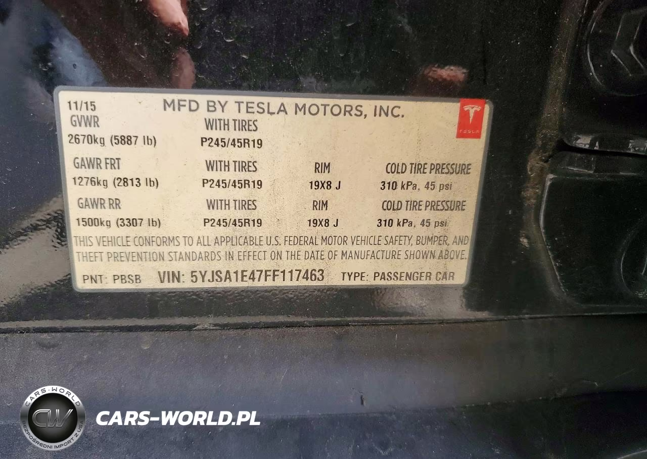 2015 Tesla Model S VIN:5YJSA1E47FF117463 - 12